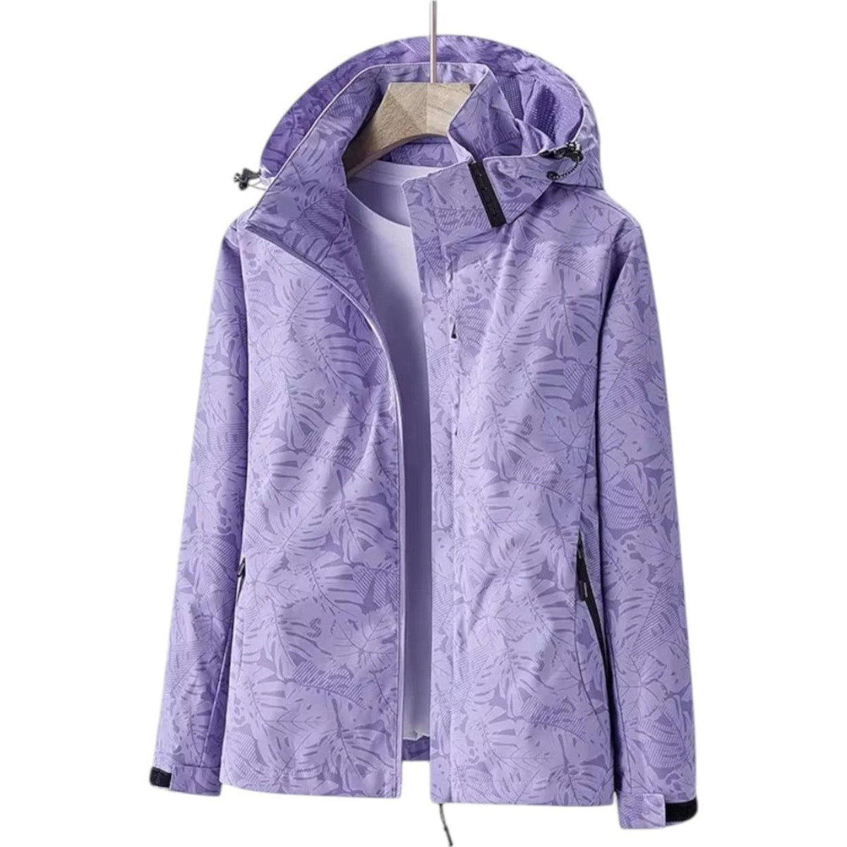 Women's Waterproof Hiking Jacket – Windproof Trail Shell - Purple 1