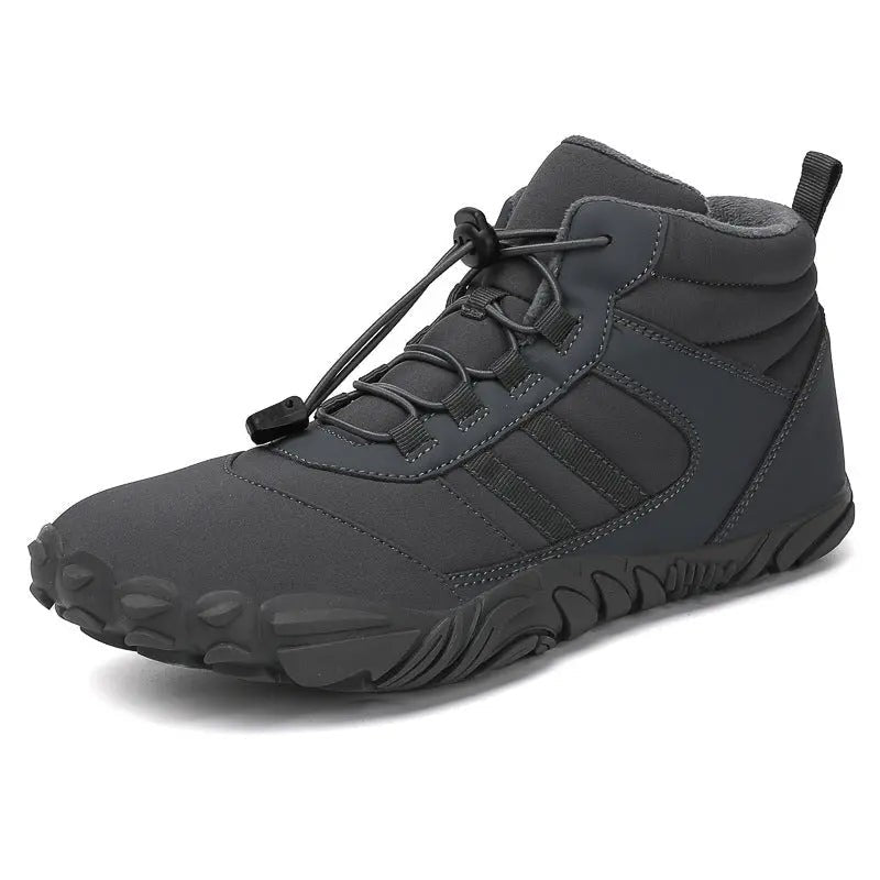 Women's Winter Barefoot Shoes – Warm Minimalist Walking Sneakers - Gray