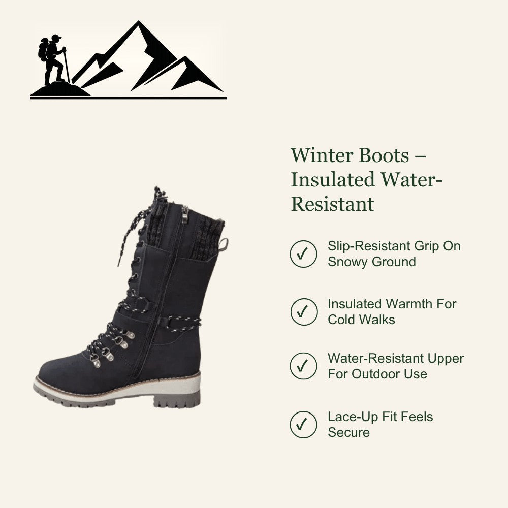 Women's Winter Boots – Insulated Water-Resistant Grip Sole